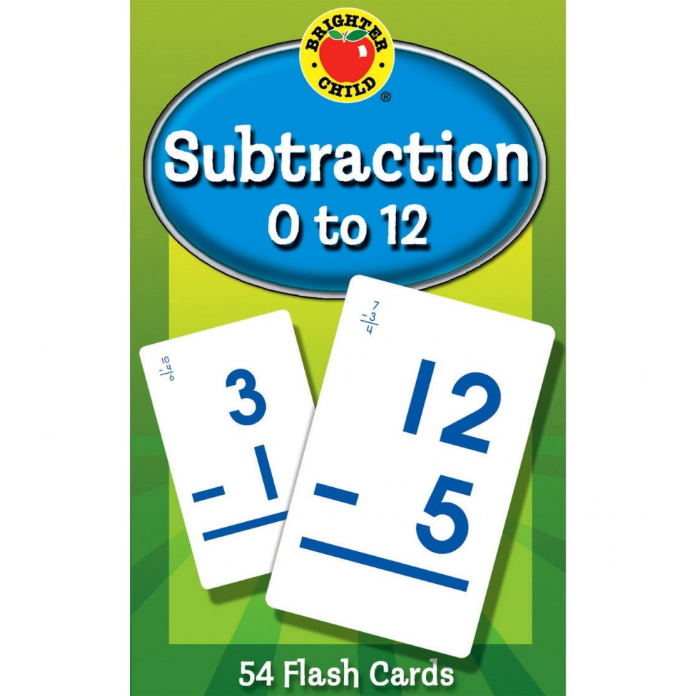 Math Flash Cards Subtraction 0 To 12 0769677215 EDM11245